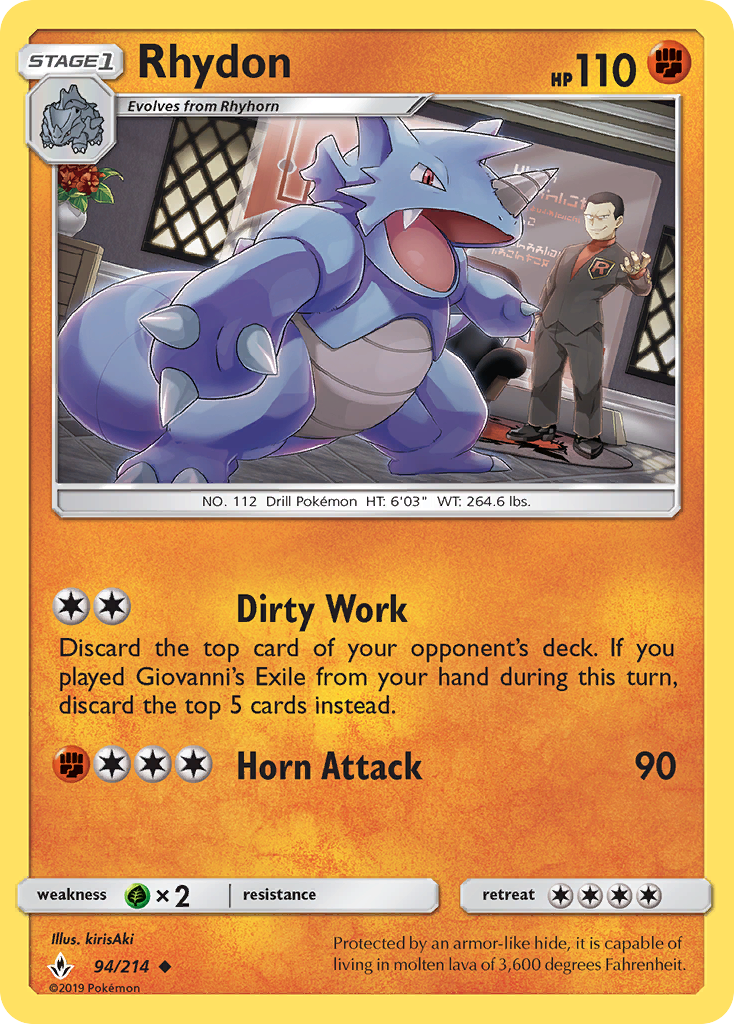Rhydon (94/214) [Sun & Moon: Unbroken Bonds] - The Mythic Store | 24h Order Processing