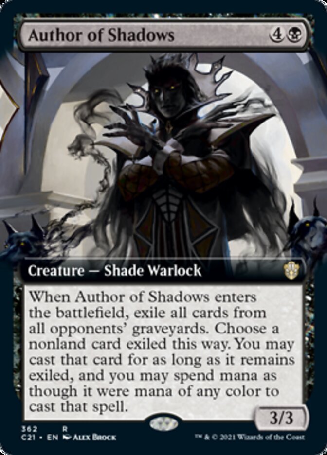 Author of Shadows (Extended Art) [Commander 2021] - The Mythic Store | 24h Order Processing
