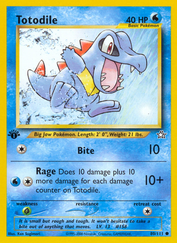 Totodile (80/111) [Neo Genesis 1st Edition] - The Mythic Store | 24h Order Processing