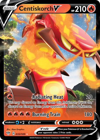 Centiskorch V (033/189) [Sword & Shield: Darkness Ablaze] - The Mythic Store | 24h Order Processing