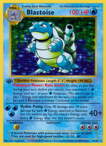 Blastoise (2/102) (Shadowless) [Base Set 1st Edition] - The Mythic Store | 24h Order Processing