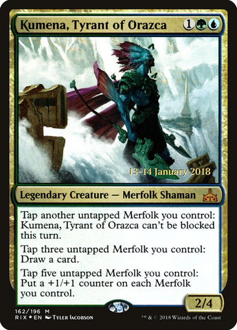Kumena, Tyrant of Orazca [Rivals of Ixalan Prerelease Promos] - The Mythic Store | 24h Order Processing