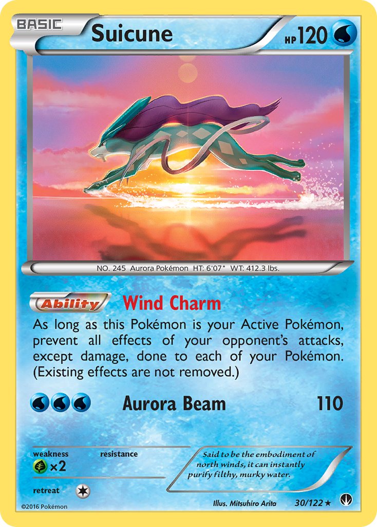 Suicune (30/122) (Cosmos Holo) (Blister Exclusive) [XY: BREAKpoint] - The Mythic Store | 24h Order Processing