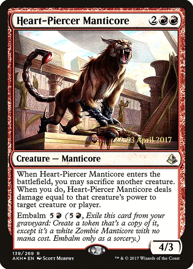 Heart-Piercer Manticore [Amonkhet Prerelease Promos] - The Mythic Store | 24h Order Processing