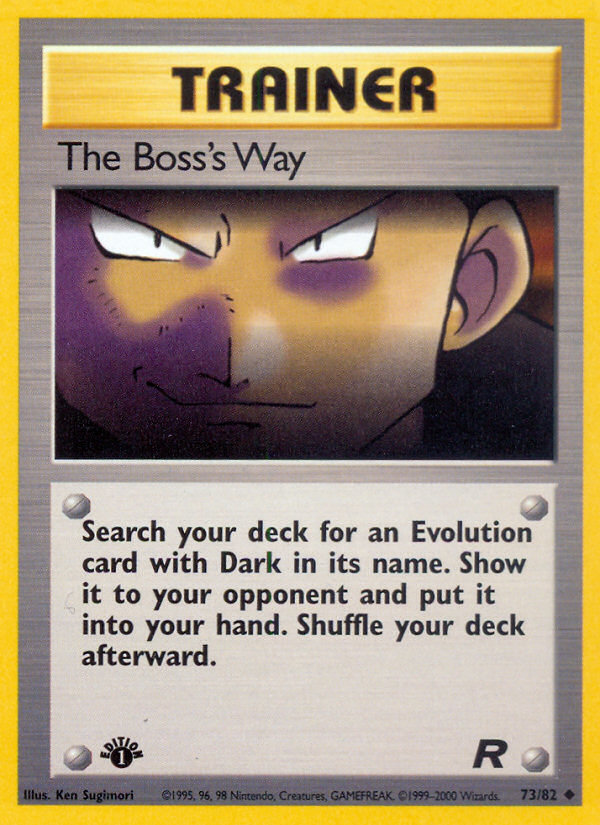 The Boss's Way (73/82) [Team Rocket 1st Edition] - The Mythic Store | 24h Order Processing