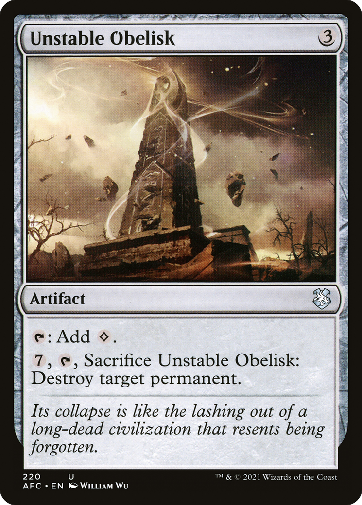 Unstable Obelisk [Dungeons & Dragons: Adventures in the Forgotten Realms Commander] - The Mythic Store | 24h Order Processing