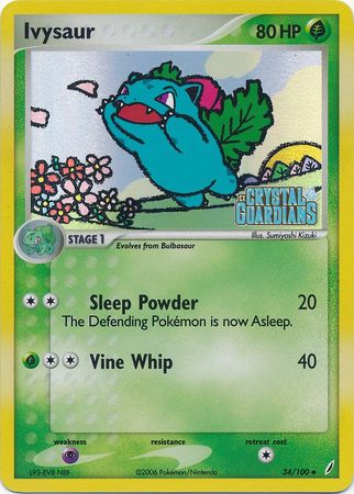 Ivysaur (34/100) (Stamped) [EX: Crystal Guardians] - The Mythic Store | 24h Order Processing