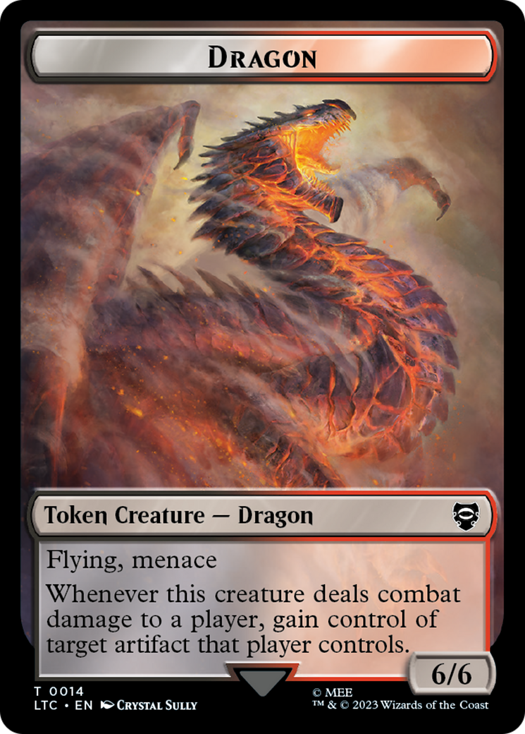 Dragon // Wraith Double-Sided Token [The Lord of the Rings: Tales of Middle-Earth Commander Tokens] - The Mythic Store | 24h Order Processing