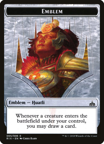 Huatli, Radiant Champion Emblem [Rivals of Ixalan Tokens] - The Mythic Store | 24h Order Processing