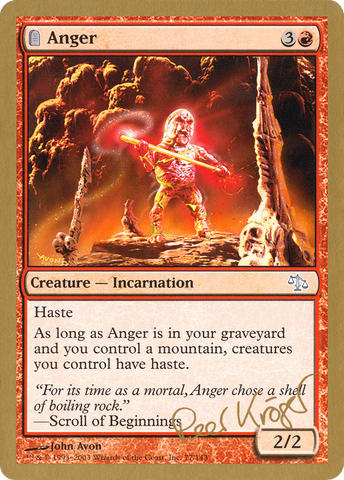 Anger (Peer Kroger) [World Championship Decks 2003] - The Mythic Store | 24h Order Processing