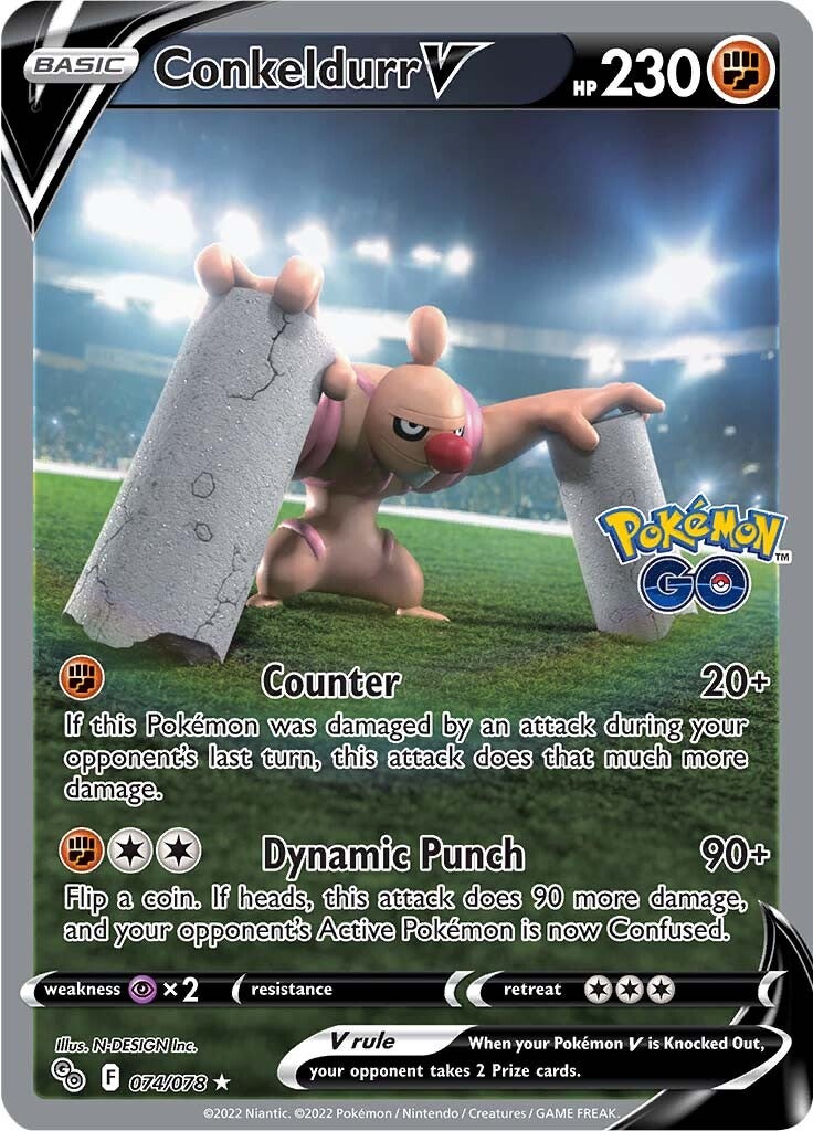 Conkeldurr V (074/078) [Pokémon GO] - The Mythic Store | 24h Order Processing