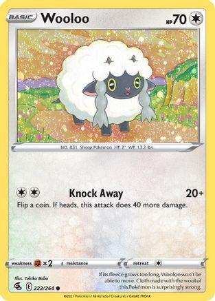 Wooloo (222/264) (Cosmos Holo) [Sword & Shield: Fusion Strike] - The Mythic Store | 24h Order Processing