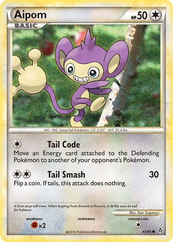 Aipom (43/95) [HeartGold & SoulSilver: Unleashed] - The Mythic Store | 24h Order Processing