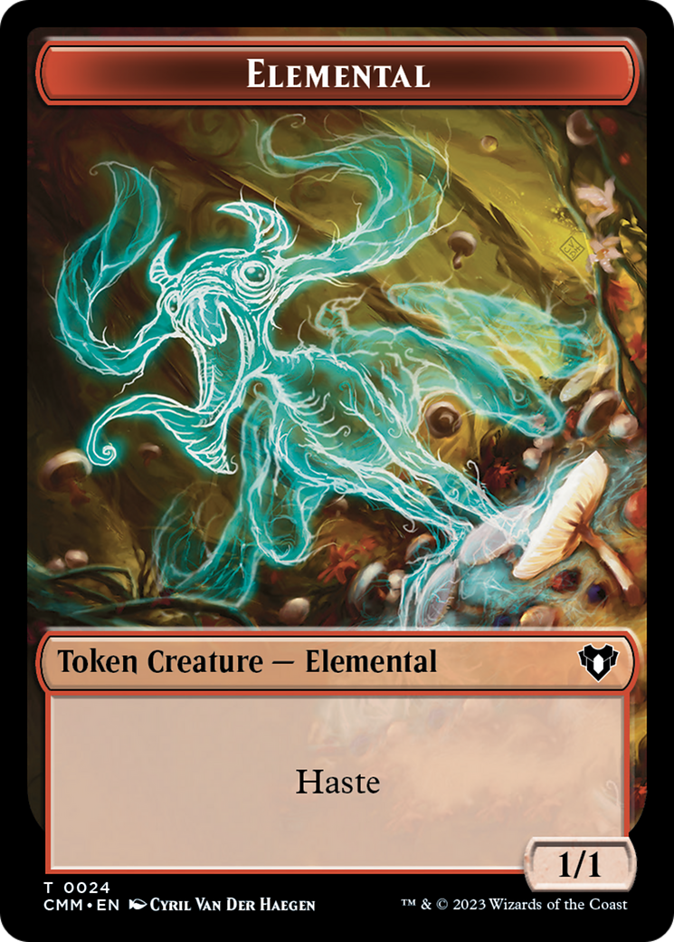 Elemental (0024) // Elf Druid Double-Sided Token [Commander Masters Tokens] - The Mythic Store | 24h Order Processing