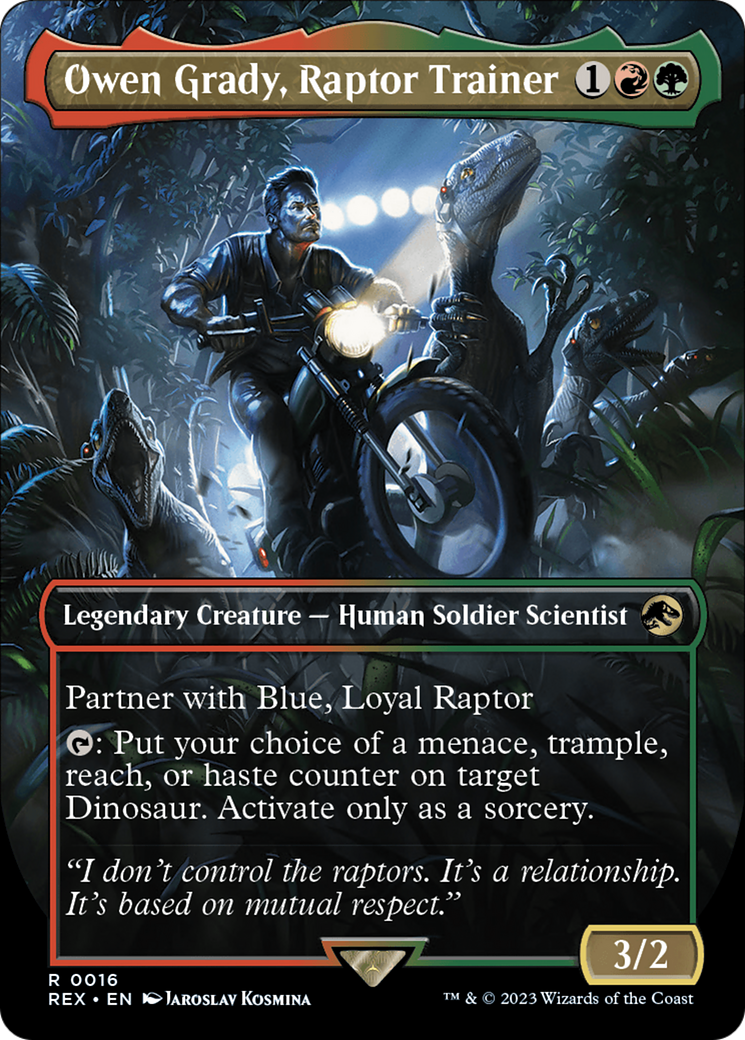 Owen Grady, Raptor Trainer (Borderless) [Jurassic World Collection] - The Mythic Store | 24h Order Processing