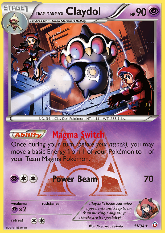 Team Magma's Claydol (11/34) [XY: Double Crisis] - The Mythic Store | 24h Order Processing