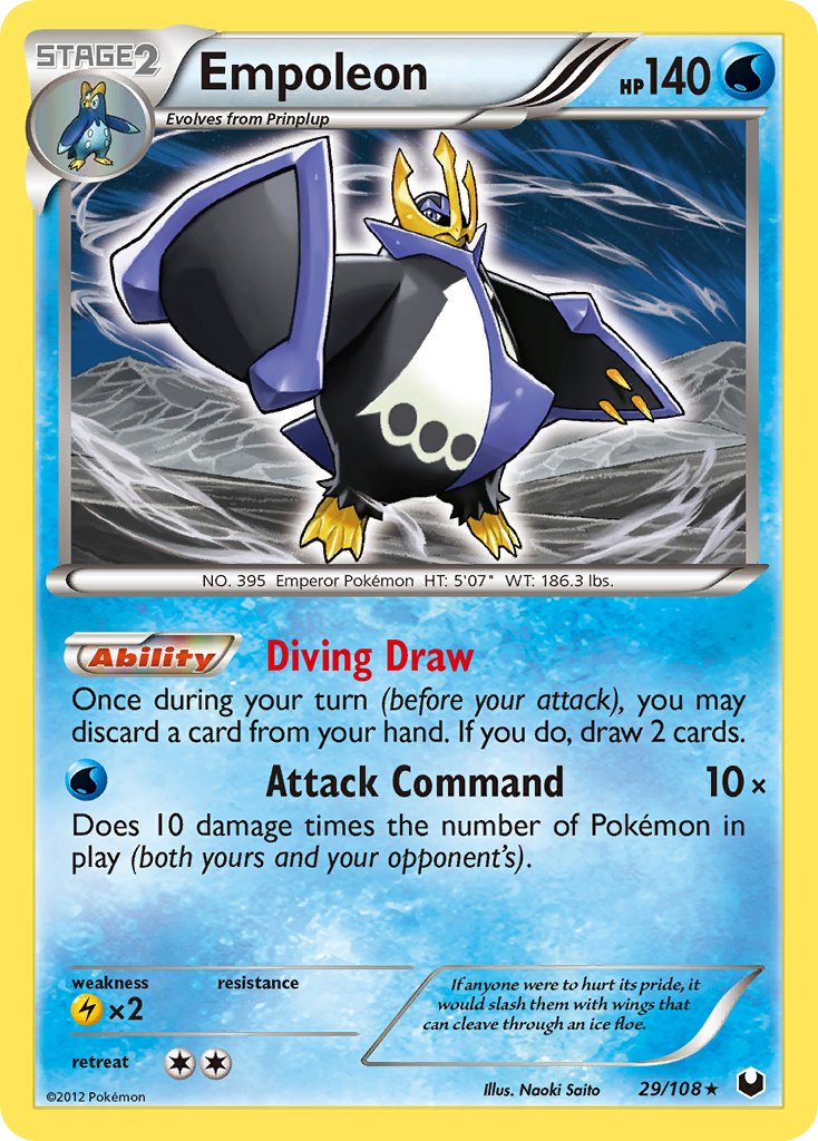 Empoleon (29/108) (Battle Arena Deck Exclusive) (Theme Deck Exclusive) [Black & White: Dark Explorers] - The Mythic Store | 24h Order Processing