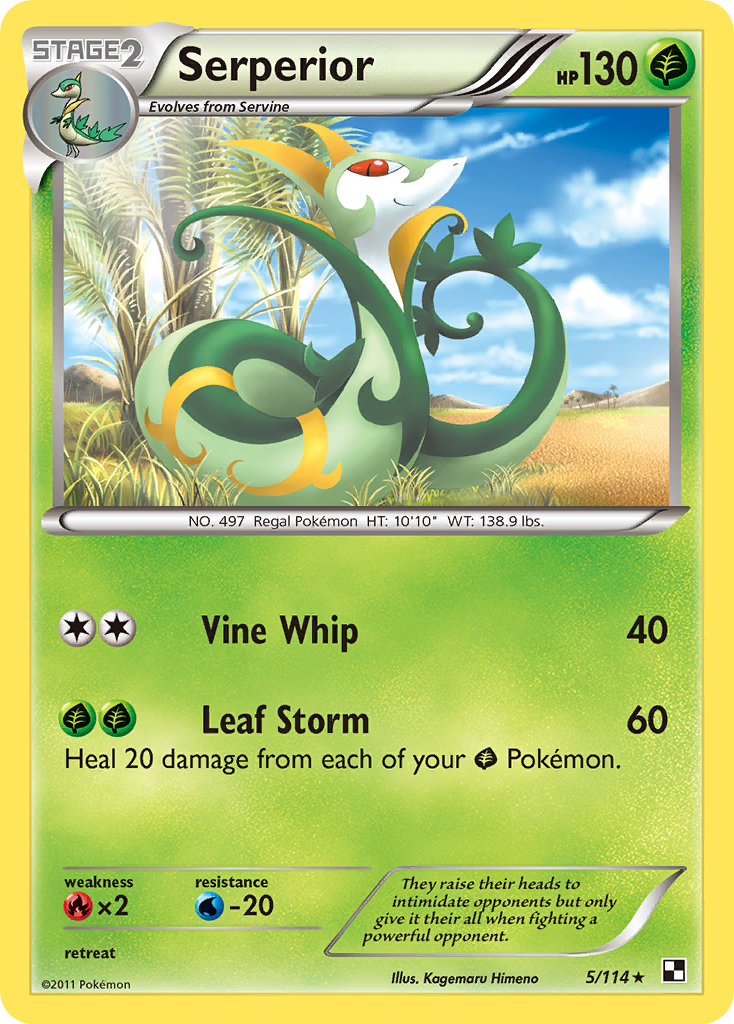 Serperior (5/114) (Green Tornado) (Theme Deck Exclusive) [Black & White: Base Set] - The Mythic Store | 24h Order Processing