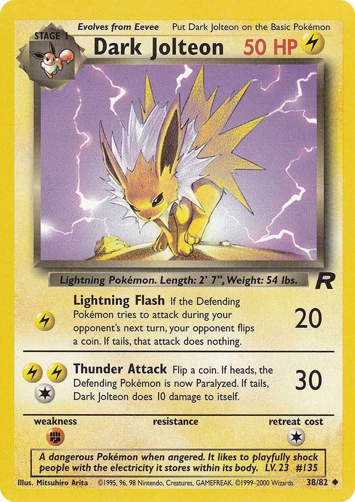Dark Jolteon (38/82) [Team Rocket Unlimited] - The Mythic Store | 24h Order Processing