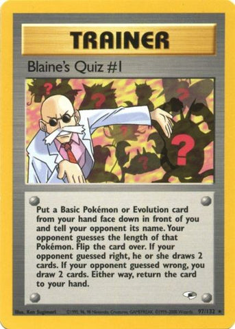 Blaine's Quiz #1 (97/132) [Gym Heroes Unlimited] - The Mythic Store | 24h Order Processing