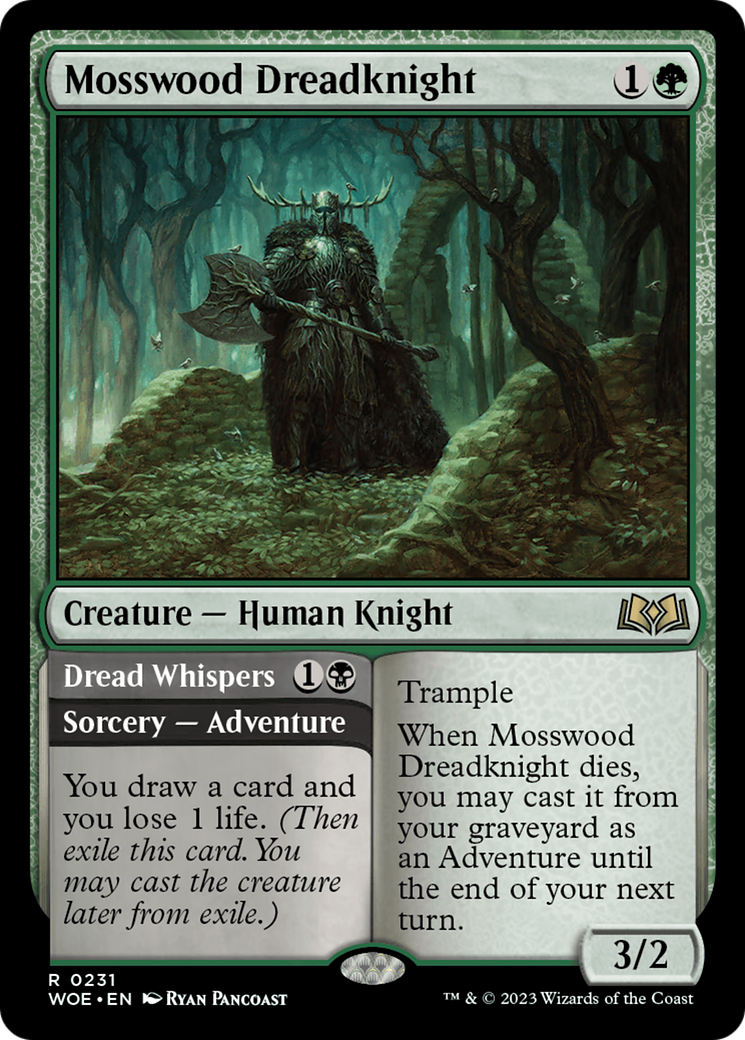 Mosswood Dreadknight // Dread Whispers [Wilds of Eldraine] - The Mythic Store | 24h Order Processing