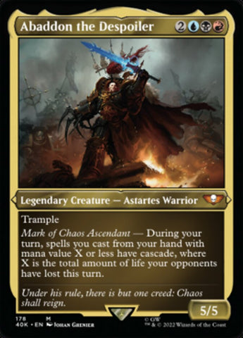 Abaddon the Despoiler (Display Commander) (Surge Foil) [Warhammer 40,000] - The Mythic Store | 24h Order Processing