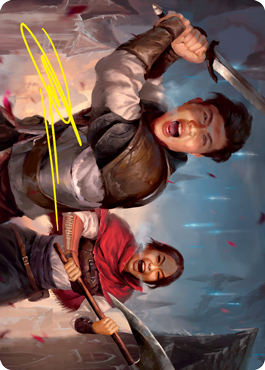 Daybreak Combatants Art Card (Gold-Stamped Signature) [Innistrad: Crimson Vow Art Series] - The Mythic Store | 24h Order Processing