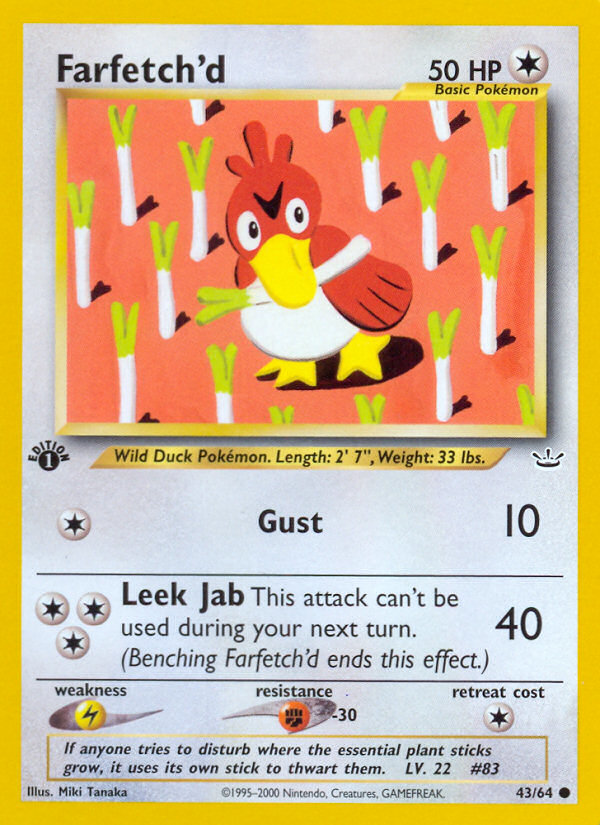 Farfetch'd (43/64) [Neo Revelation 1st Edition] - The Mythic Store | 24h Order Processing
