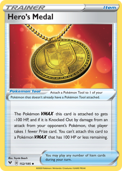 Hero's Medal (152/185) [Sword & Shield: Vivid Voltage] - The Mythic Store | 24h Order Processing