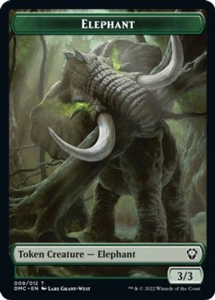 Elephant // Treasure Double-Sided Token [Dominaria United Commander Tokens] - The Mythic Store | 24h Order Processing