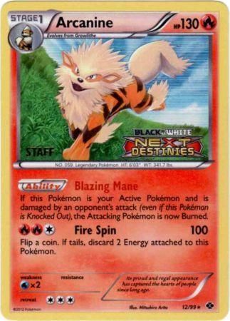 Arcanine (12/99) (Staff Prerelease Promo) [Black & White: Black Star Promos] - The Mythic Store | 24h Order Processing