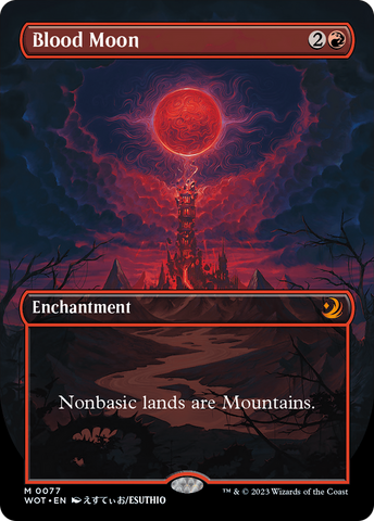 Blood Moon (Anime Borderless) [Wilds of Eldraine: Enchanting Tales] - The Mythic Store | 24h Order Processing