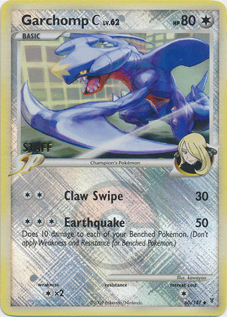 Garchomp C (60/147) (Staff League Promo) [Platinum: Supreme Victors] - The Mythic Store | 24h Order Processing