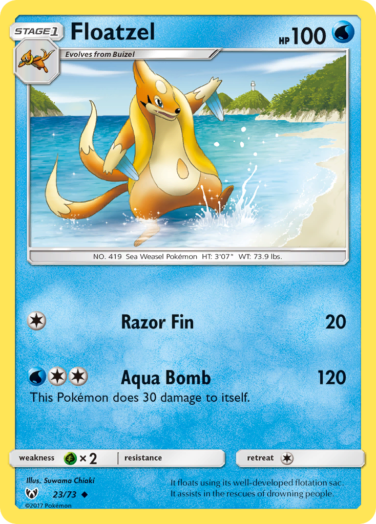 Floatzel (23/73) [Sun & Moon: Shining Legends] - The Mythic Store | 24h Order Processing