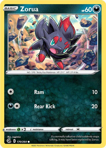 Zorua (170/264) [Sword & Shield: Fusion Strike] - The Mythic Store | 24h Order Processing