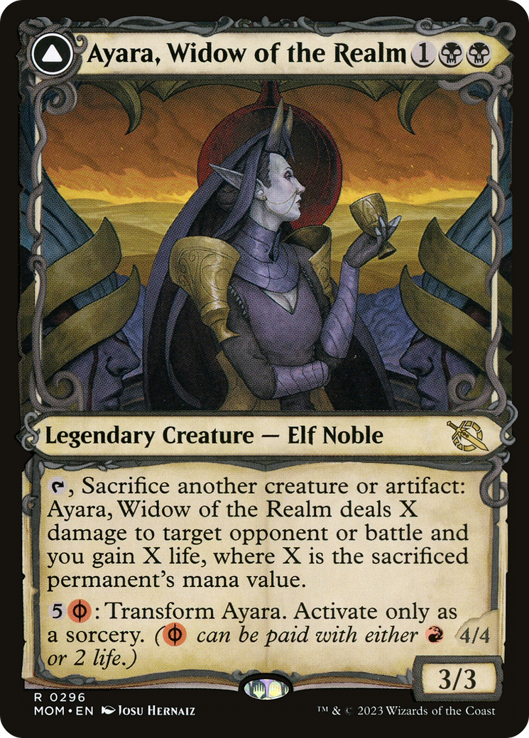 Ayara, Widow of the Realm // Ayara, Furnace Queen (Showcase Planar Booster Fun) [March of the Machine] - The Mythic Store | 24h Order Processing