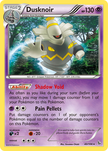 Dusknoir (40/106) [XY: Flashfire] - The Mythic Store | 24h Order Processing