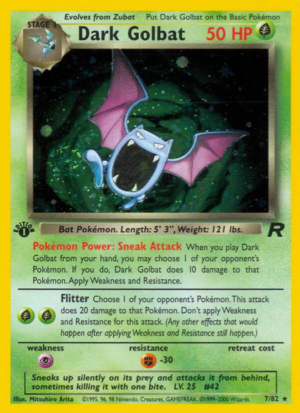 Dark Golbat (7/82) [Team Rocket 1st Edition] - The Mythic Store | 24h Order Processing