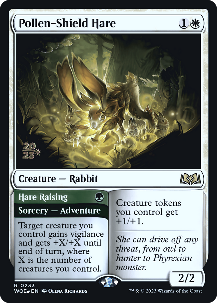 Pollen-Shield Hare // Hare Raising [Wilds of Eldraine Prerelease Promos] - The Mythic Store | 24h Order Processing