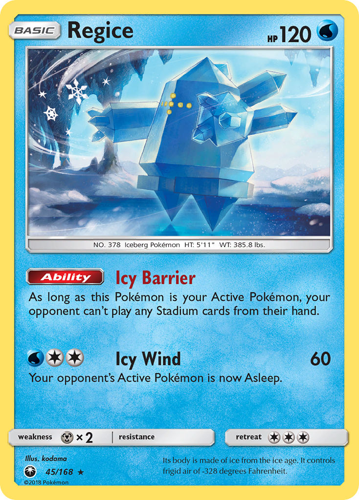 Regice (45/168) [Sun & Moon: Celestial Storm] - The Mythic Store | 24h Order Processing