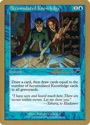 Accumulated Knowledge (Antoine Ruel) [World Championship Decks 2001] - The Mythic Store | 24h Order Processing