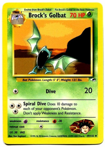 Brock's Golbat (39/132) [Gym Heroes Unlimited] - The Mythic Store | 24h Order Processing