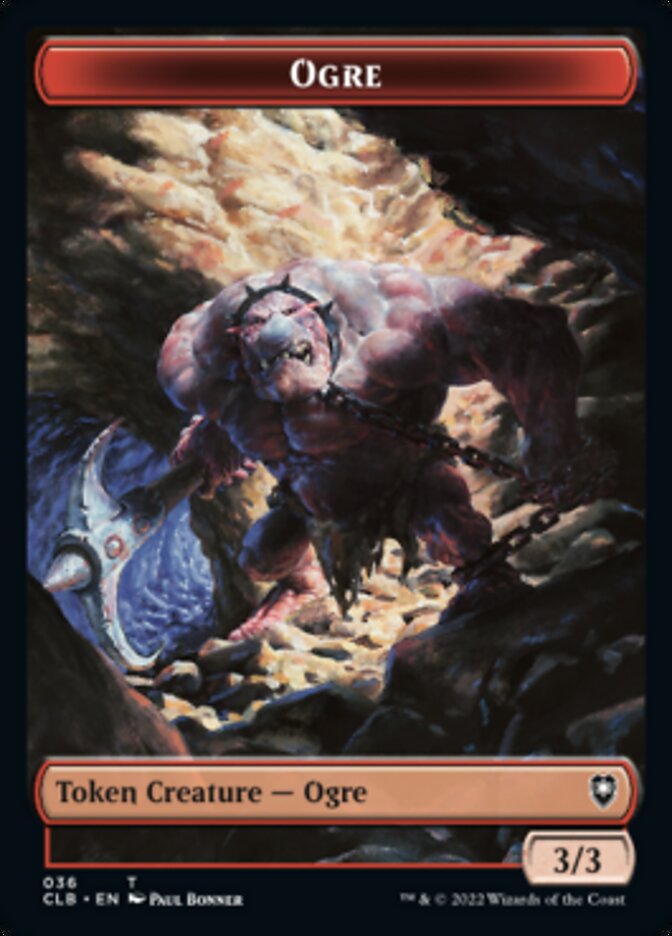 Boar // Ogre Double-Sided Token [Commander Legends: Battle for Baldur's Gate Tokens] - The Mythic Store | 24h Order Processing
