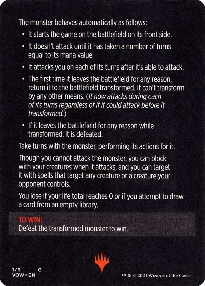 Monster of The Week (Magic Minigame) [Innistrad: Crimson Vow Minigame] - The Mythic Store | 24h Order Processing