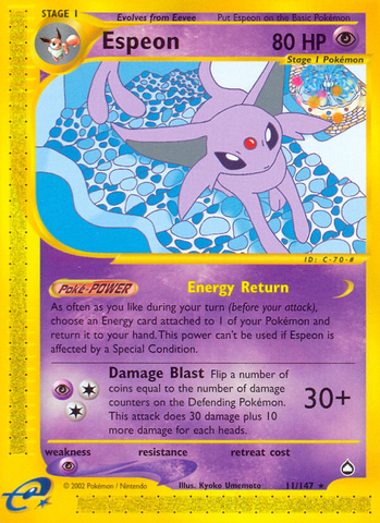 Espeon (11/147) [Aquapolis] - The Mythic Store | 24h Order Processing