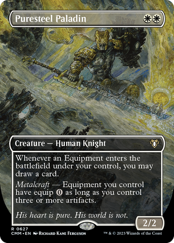 Puresteel Paladin (Borderless Alternate Art) [Commander Masters] - The Mythic Store | 24h Order Processing
