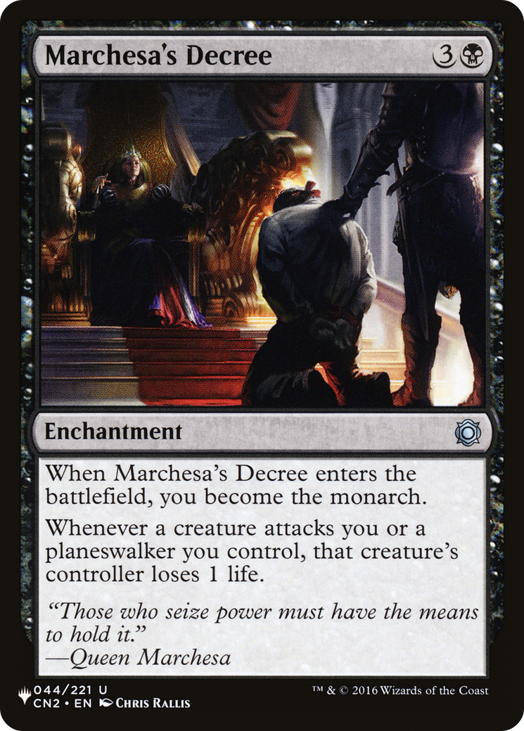 Marchesa's Decree [The List] - The Mythic Store | 24h Order Processing