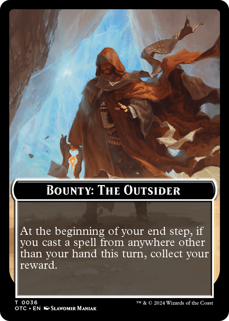 Bounty: The Outsider // Bounty Rules Double-Sided Token [Outlaws of Thunder Junction Commander Tokens] - The Mythic Store | 24h Order Processing