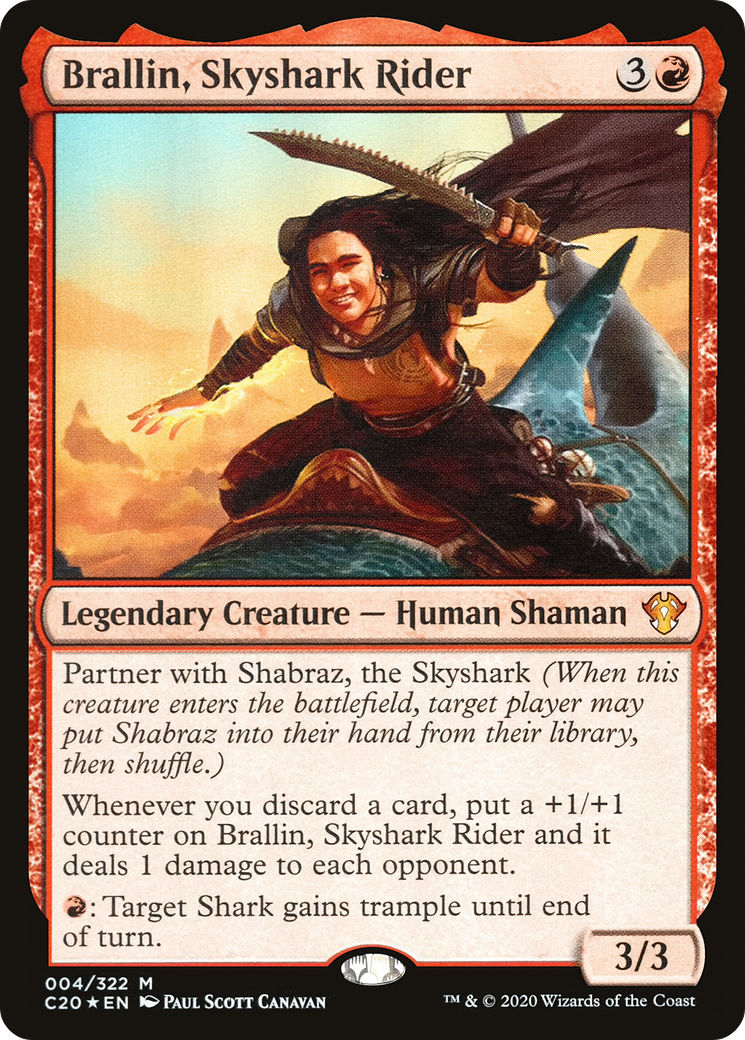 Brallin, Skyshark Rider [Commander 2020] - The Mythic Store | 24h Order Processing