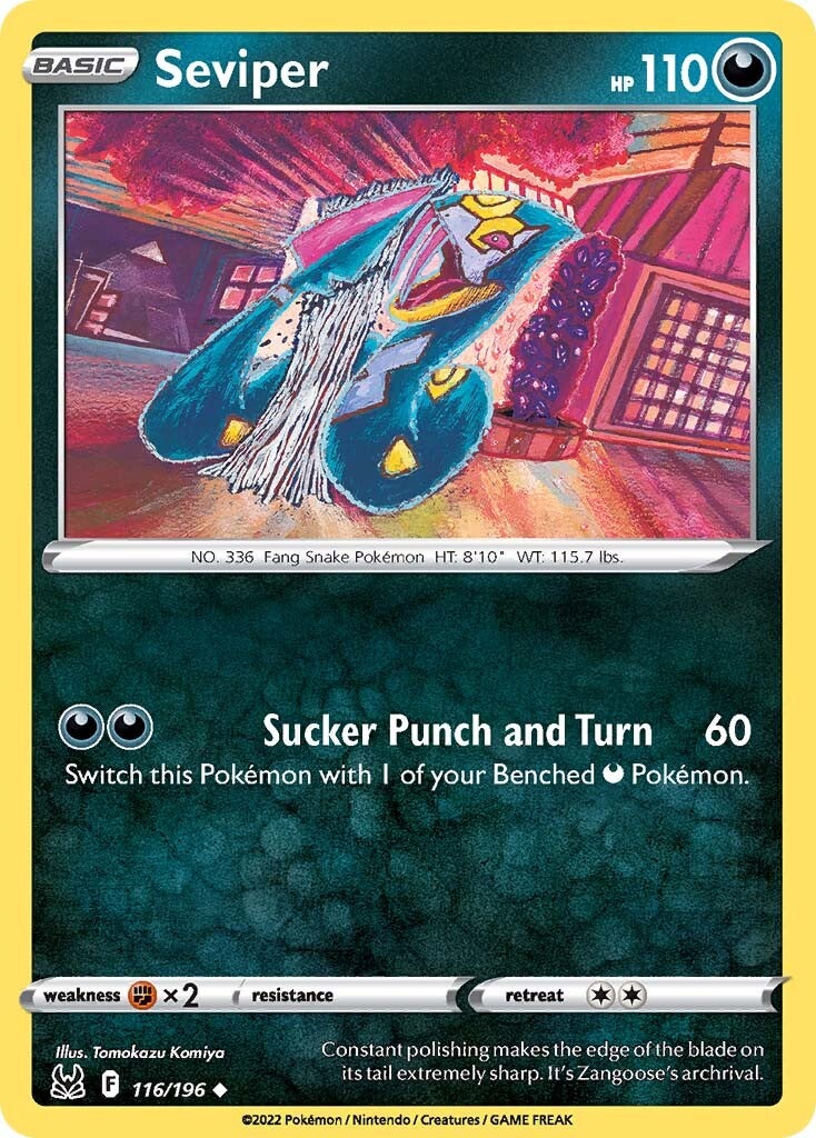 Seviper (116/196) [Sword & Shield: Lost Origin] - The Mythic Store | 24h Order Processing